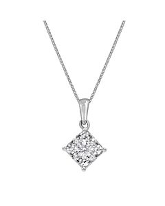 Diamond Muse 0.50 cttw 18KT White Gold Diamond Pendant Necklace for Women