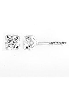 Diamond Muse 0.75 cttw 14KT White Gold Round Cut Diamond Stud Earrings for Women