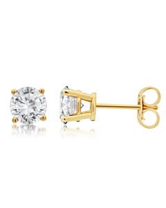 Diamond Muse 0.50 cttw 10KT Gold Round Cut Diamond Stud Earrings for Women