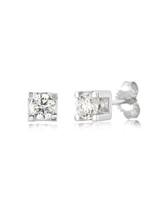 Diamond Muse 0.50 cttw 14KT White Gold Solitaire Diamond Stud Earrings for Women