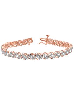 Diamond Muse 0.50 cttw Rose Gold Over Sterling Silver Diamond Fashion Bracelet