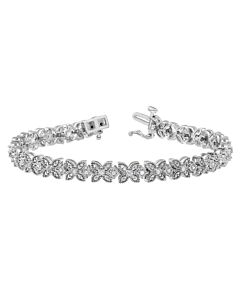 Diamond Muse 0.50 cttw White Gold Over Sterling Silver Diamond Fashion Bracelet