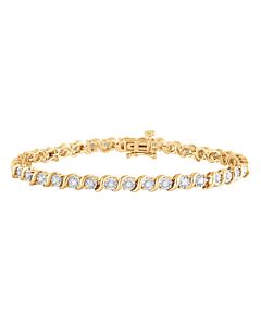 Diamond Muse 0.50 cttw Yellow Gold Over Sterling Silver Diamond Fashion Bracelet