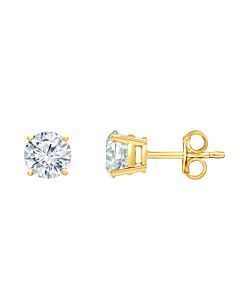 Diamond Muse 0.75 cttw 14KT Gold Round Cut Diamond Stud Earrings for Women