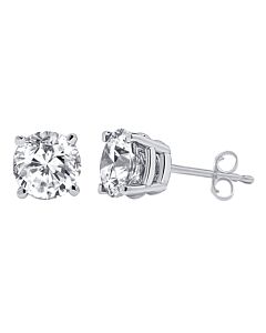 Diamond Muse 0.75 cttw 14KT White Gold Round Cut Diamond Stud Earrings for Women