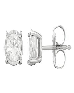 Diamond Muse 1.00 cttw 10KT White Gold Round Cut Diamond Stud Earrings for Women