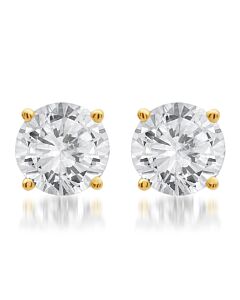 Diamond Muse 1.00 cttw 14KT Gold Round Cut Diamond Stud Earrings for Women