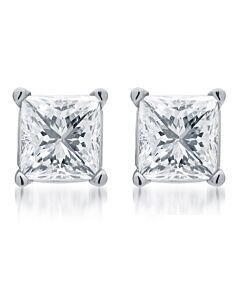 Diamond Muse 1.50 cttw 14KT White Gold Solitaire Diamond Stud Earrings for Women