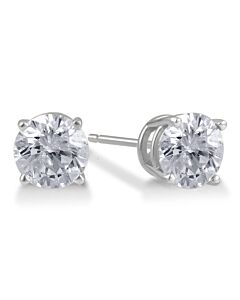 Diamond Muse 1.80 cttw 14KT White Gold Round Cut Diamond Stud Earrings for Women
