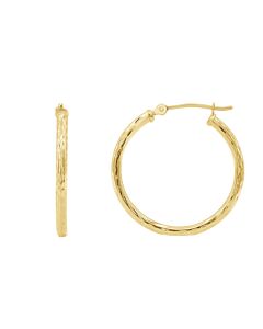 Diamond Muse 14KT White Gold Classy Hoop Earrings for Women for Women
