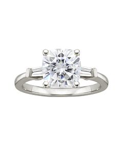 DiamondMuse 1.33 cttw Cushion cut Swarovski Diamond Engagement Ring in Sterling Silver