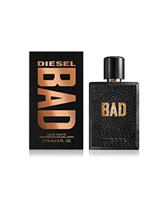 Diesel Men's Bad EDT Spray 2.5 oz Fragrances 3605522052888