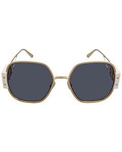 Dior 58 mm Shiny Gold;Ivory Sunglasses