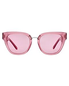 Dolce and Gabbana 51 mm Transparent Fleur Pink Sunglasses
