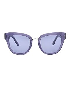 Dolce and Gabbana 51 mm Transparent Fleur Purple Sunglasses