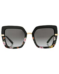 Dolce and Gabbana 52 mm Black on Winter Flowers Print Sunglasses