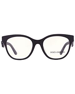 Dolce and Gabbana 53 mm Matte Black Eyeglass Frames