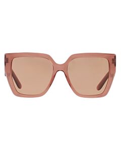 Dolce and Gabbana 55 mm Transparent Fleur Caramel Sunglasses