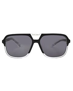 Dolce and Gabbana 58 mm Matte Black/Clear Sunglasses