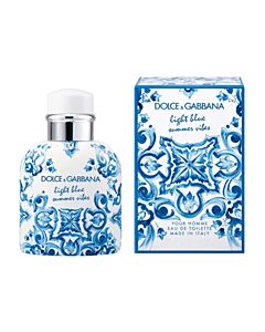 Dolce and Gabbana Men's Light Blue Summer Vibes EDT Spray 4.23 oz (Tester) Fragrances 8057971183531