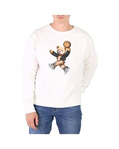Domrebel Men's Ivory Jumpbear Cotton Sweatshirt