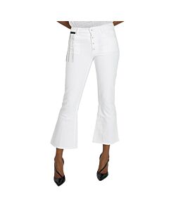 Each X Other White Kick Fit Cropped Flare Jeans