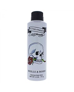 Ed Hardy Skulls & Roses 6 oz Deodorant Body Sp