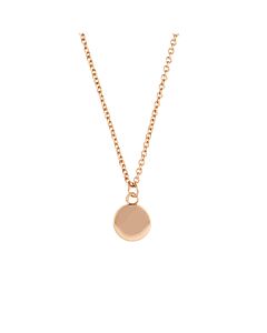 Elegant Confetti Women's 18K Rose Gold Plated Circle Pendant Layering Necklace