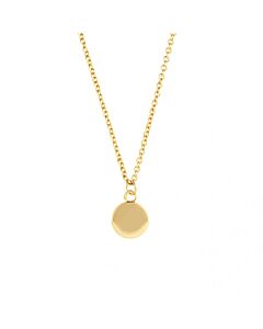 Elegant Confetti Women's 18K Yellow Gold Plated Circle Pendant Layering Necklace