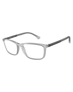 Emporio Armani 55 mm Matte Transparent Grey Eyeglass Frames
