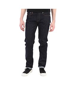 Emporio Armani Denim Blue Selvedge Comfort J75 Slim-Fit Jeans