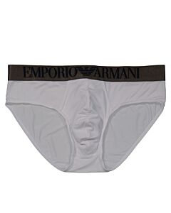 Emporio Armani Men's Bianco Soft Modal Briefs