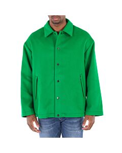 Emporio Armani Men's Verde Ultra Fine Wool Blouson Jacket