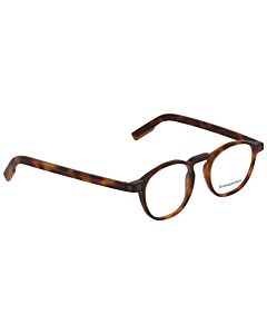 Ermenegildo Zegna 48 mm Shiny Dark Havana Eyeglass Frames
