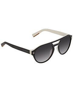 Ermenegildo Zegna 55 mm Matte Black-White Sunglasses