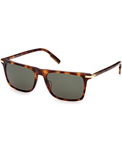 Ermenegildo Zegna 56 mm Shiny Classic Havana Sunglasses