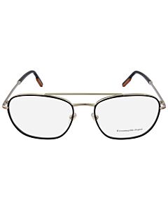 Ermenegildo Zegna 56 mm Shiny Palladium / Shiny Black / Vicuna Eyeglass Frames