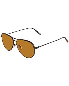 Ermenegildo Zegna 61 mm Silver Tone Sunglasses