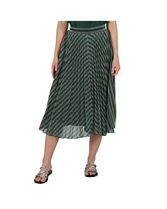 Essentiel Ladies Forest Green Restart Pleated Skirt