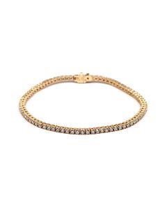 Estate Jewelry 18K Yellow Gold Diamond Tennis Bracelet