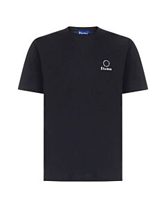 Etudes Black Wonder Europa Logo Print Cotton T-Shirt
