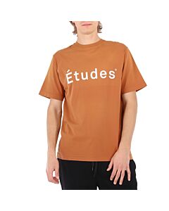 Etudes Men's Spray Brown Europa Spray Short Sleeve T-shirt