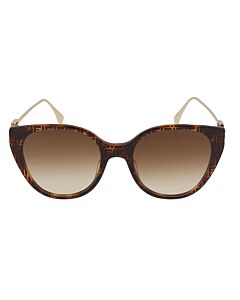 Fendi 54 mm Havana Pattern Sunglasses