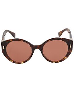 Fendi 55 mm Havana Logo Sunglasses