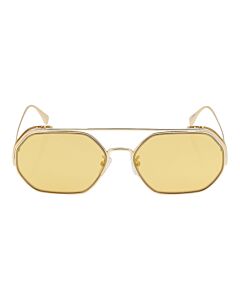 Fendi 57 mm Shiny Gold Sunglasses
