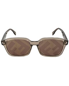Fendi 57 mm Shiny Light Brown Sunglasses