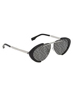 Fendi 59 mm Shiny Black;Silver Sunglasses