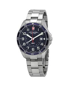 FieldForce GMT Stainless Steel Blue Dial Watch