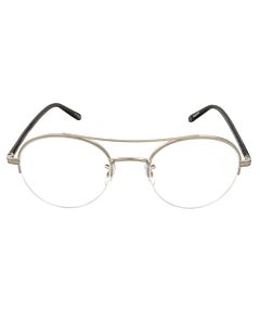 Garrett Leight Manchester 48 mm Brushed SIlver;Grey Crystal Eyeglass Frames
