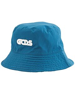 GCDS Men's Light Blue Camouflage-Print Bucket Hat - Light Blue